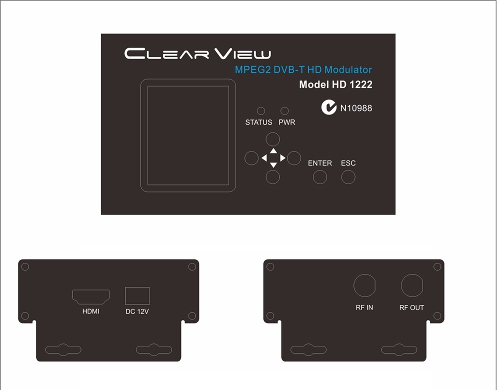 ClearView HD1222 Low Cost MPEG2 720p low latency UHF Modulator